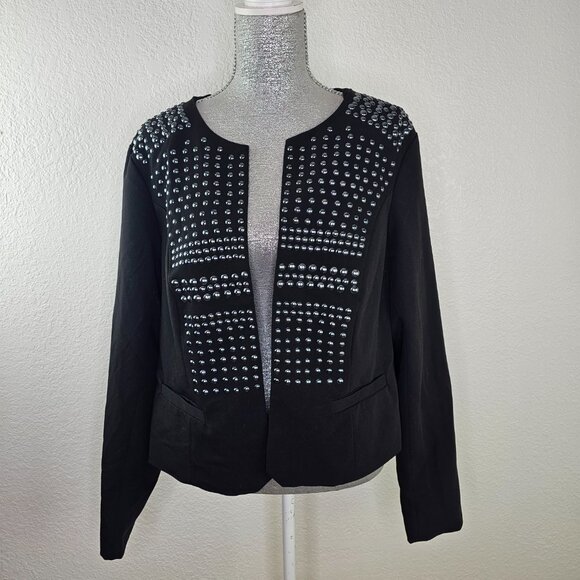 Torrid Black Studded Open Front Blazer Size 2 - Picture 2 of 10